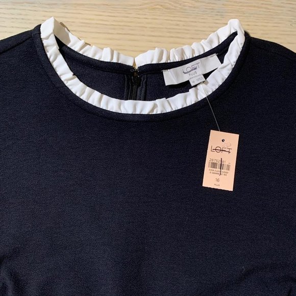 LOFT Ruffle Flare Dress (16) - Picture 3 of 6